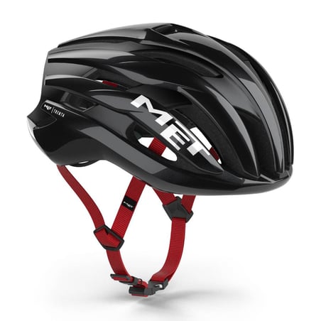 Kask Met Trenta Mips Czarny Czerwony Połysk