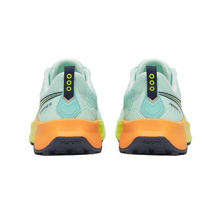 Saucony Peregrine 16 Schoenen Blauw Oranje SS26 Vrouwen