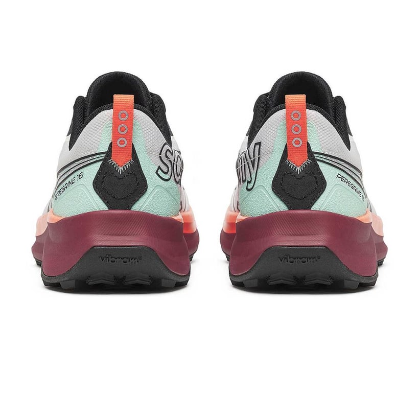 Tênis Saucony Peregrine 16 Branco Grená SS26