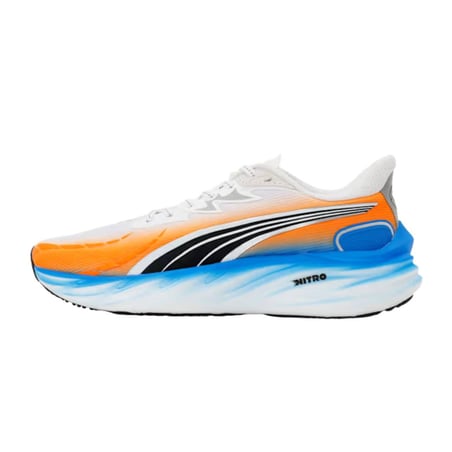 Zapatillas Puma Velocity Nitro 4 Ekiden Blanco Azul SS26