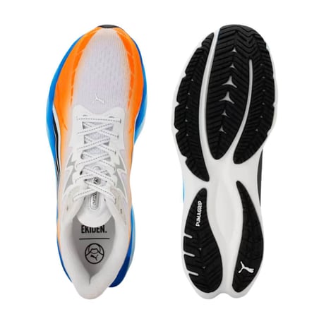 Chaussures Puma Velocity Nitro 4 Ekiden Blanc Bleu SS26