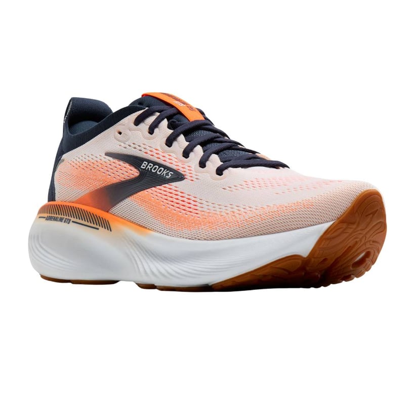 Brooks Adrenaline GTS 25 Schuhe Weiß Orange SS26