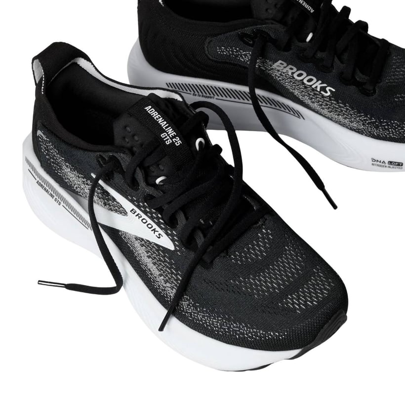 Brooks Adrenaline GTS 25 Shoes Black White SS26