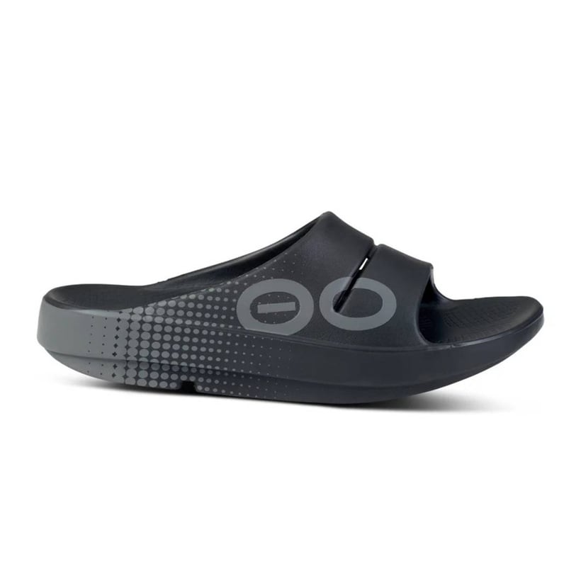Oofos Recovery Ooahh Sport Black Gray Unisex...