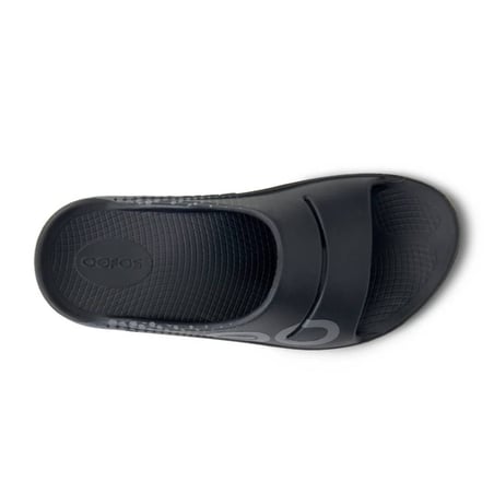 Oofos Recovery Ooahh Sport Black Gray Unisex Sandals