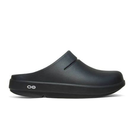 Unisex Black Oofos Recovery Ooclog Sandal