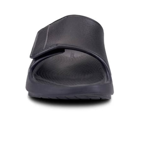 Unisex Oofos Recovery Ooahh Sport Adjustable Black Sandals