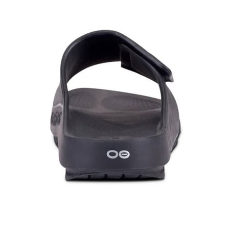Unisex Oofos Recovery Ooahh Sport Adjustable Black Sandals