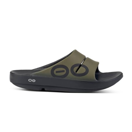 Oofos Recovery Ooahh Sport Sandals Green Black Unisex