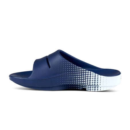 Sandalias Oofos Recovery Ooahh Sport Azul Blanco Unisex