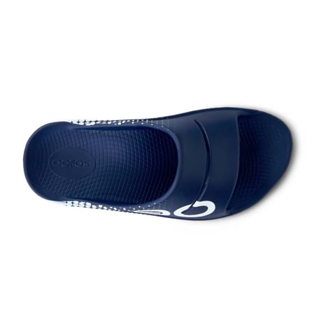 Oofos Recovery Ooahh Sport Sandals Blue White Unisex
