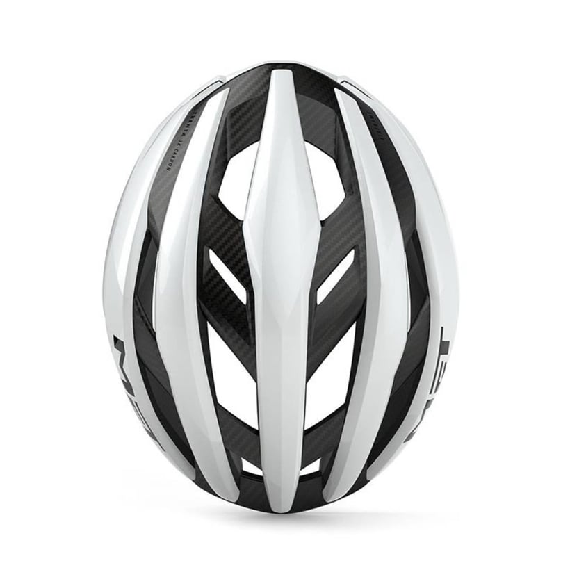 Capacete Met Trenta 3K Carbon Branco Brilhante