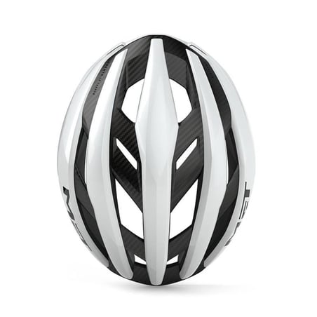Casco Met Trenta 3K Carbon Bianco Lucido