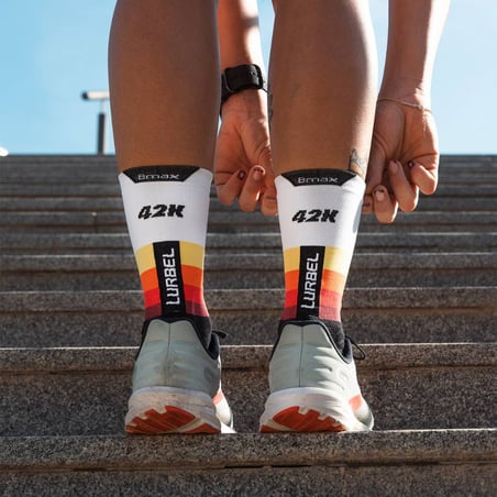 Meias Lurbel Tiwar Five Maratona Valência Branco Preto