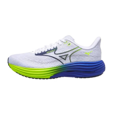 Mizuno Wave Rider 29 Schuhe Weiß Blau SS26