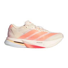 Zapatillas Adidas Adizero Boston 13 Beige Naranja SS26 Mujer
