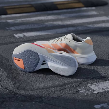 Chaussures Adidas Adizero Boston 13 Beige Orange SS26 Femme