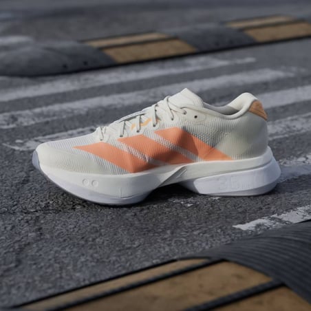 Chaussures Adidas Adizero Boston 13 Beige Orange SS26 Femme