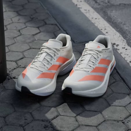 Zapatillas Adidas Adizero Boston 13 Beige Naranja SS26