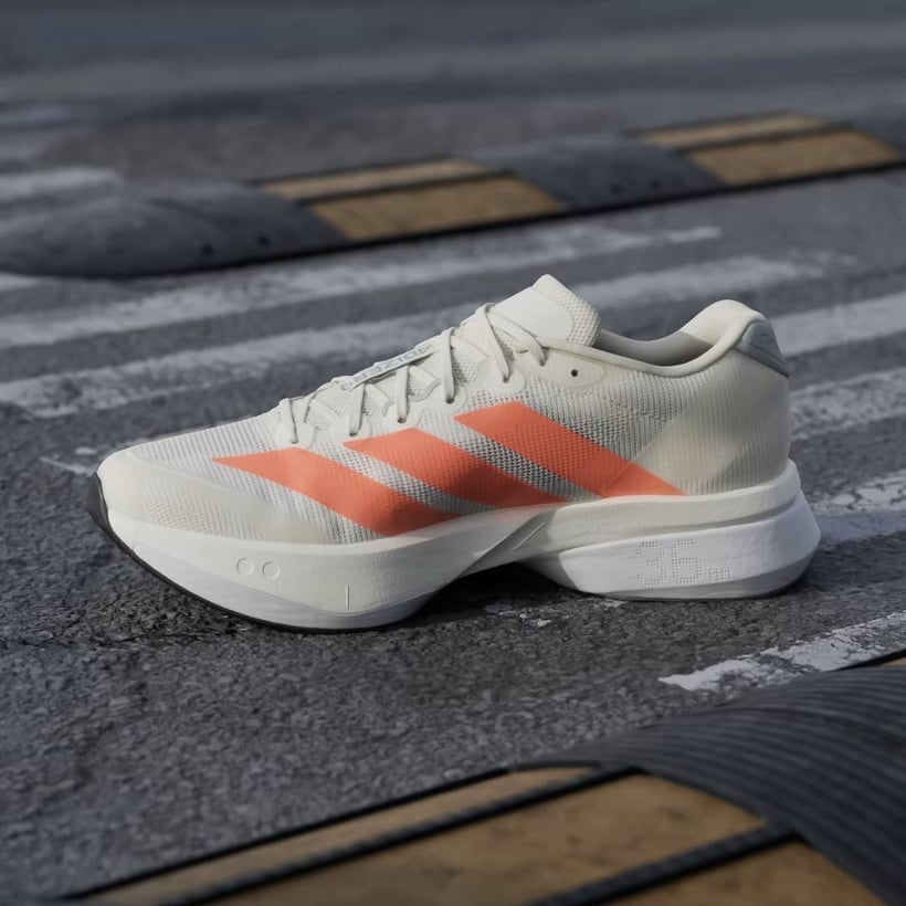 Adidas Adizero Boston 13 Shoes Beige Orange SS26