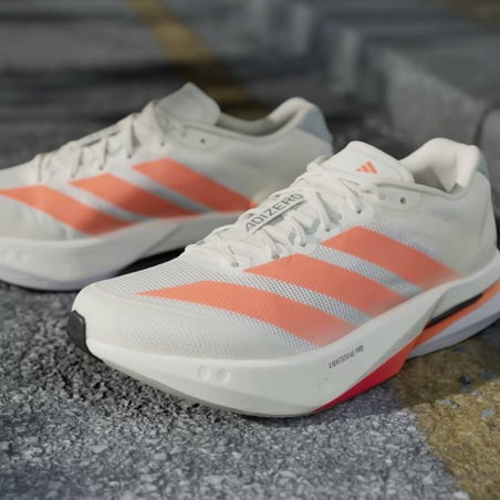 Zapatillas Adidas Adizero Boston 13 Beige Naranja SS26