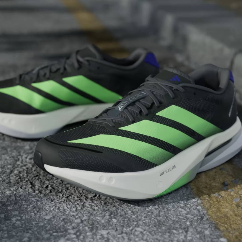 Adidas Adizero Boston 13 Schuhe Schwarz Grün SS26
