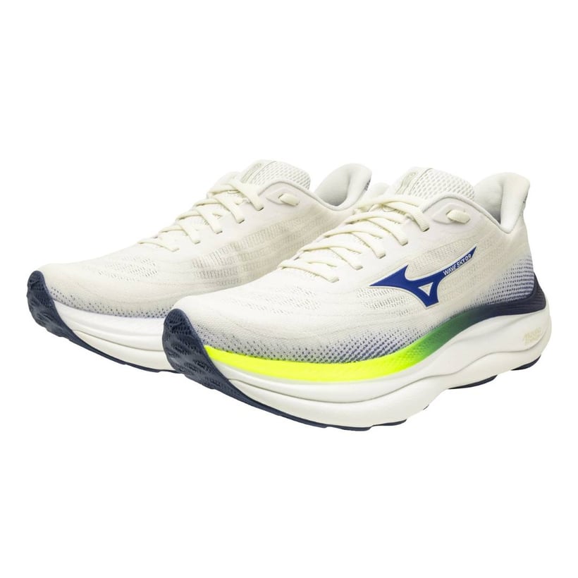 Chaussures Mizuno Wave Sky 9 Beige Bleu SS26