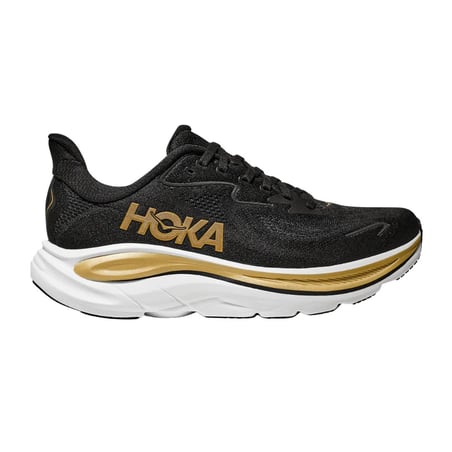 Scarpe Hoka Clifton 10 Nero Oro SS26 Donna