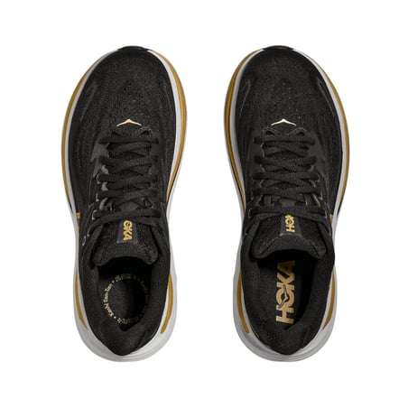 Zapatillas Hoka Clifton 10 Negro Dorado AW25 Mujer