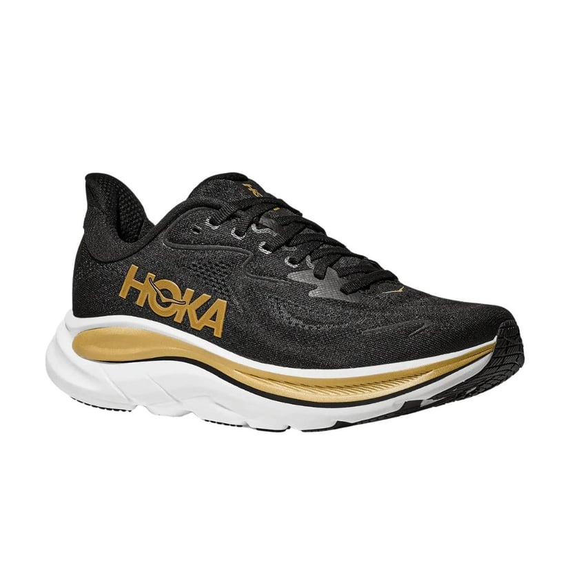 Scarpe Hoka Clifton 10 Nero Oro SS26 Donna