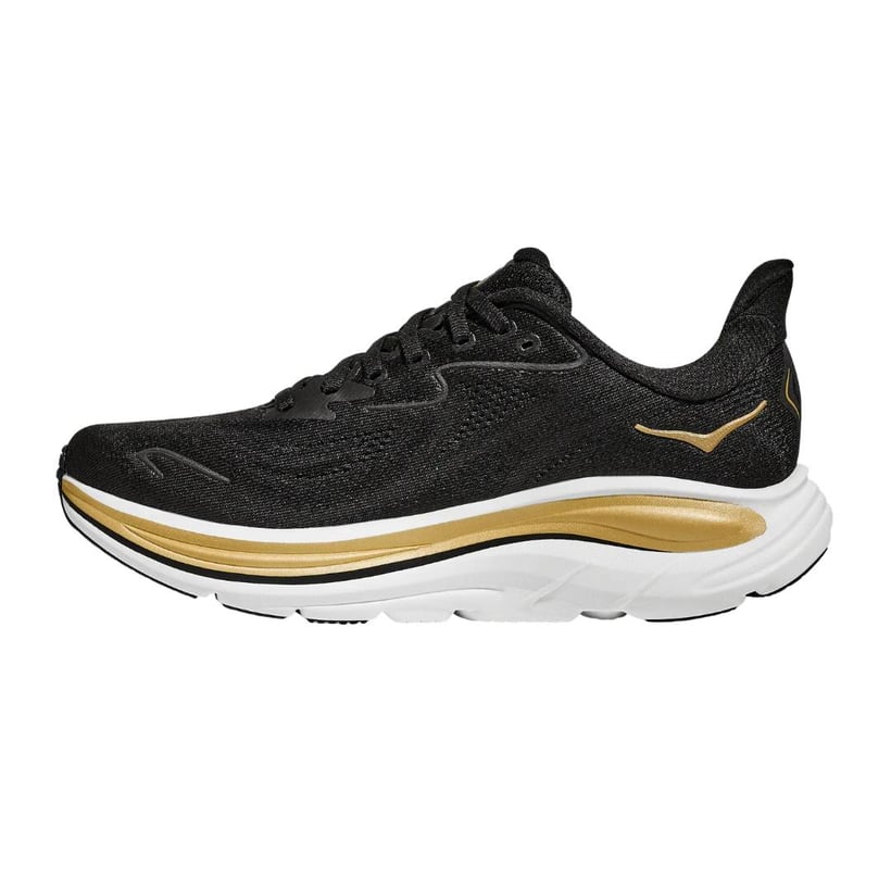 Scarpe Hoka Clifton 10 Nero Oro SS26 Donna