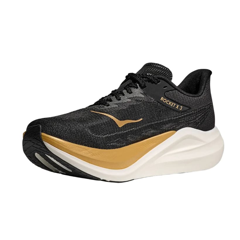 Hoka Rocket X 3 Schuhe Schwarz Gold SS26 Unisex