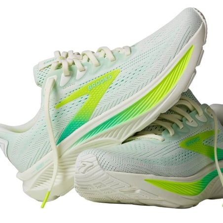 Zapatillas Brooks Ghost 17 Blanco Amarillo SS26 Mujer