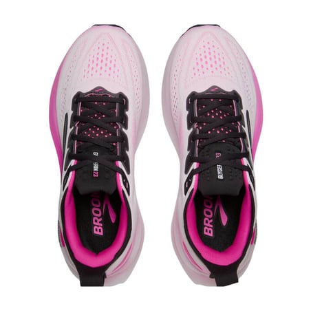 Tênis Brooks Glycerin 23 Branco Rosa SS26 Mulher