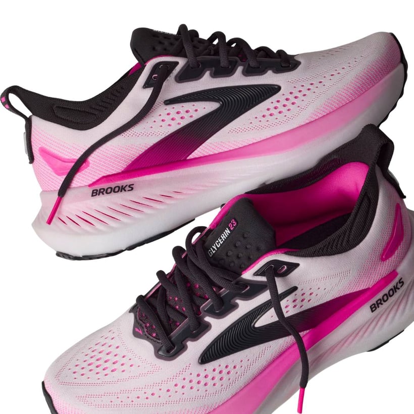Brooks Glycerin 23 Weiß Rosa SS26 Damen Laufschuhe