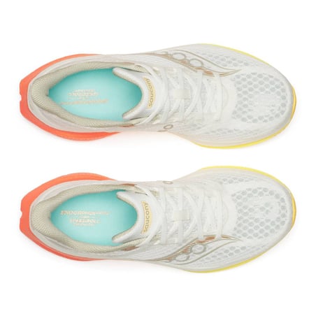 Saucony Endorphin Speed 5 Schuhe Weiß Orange SS26