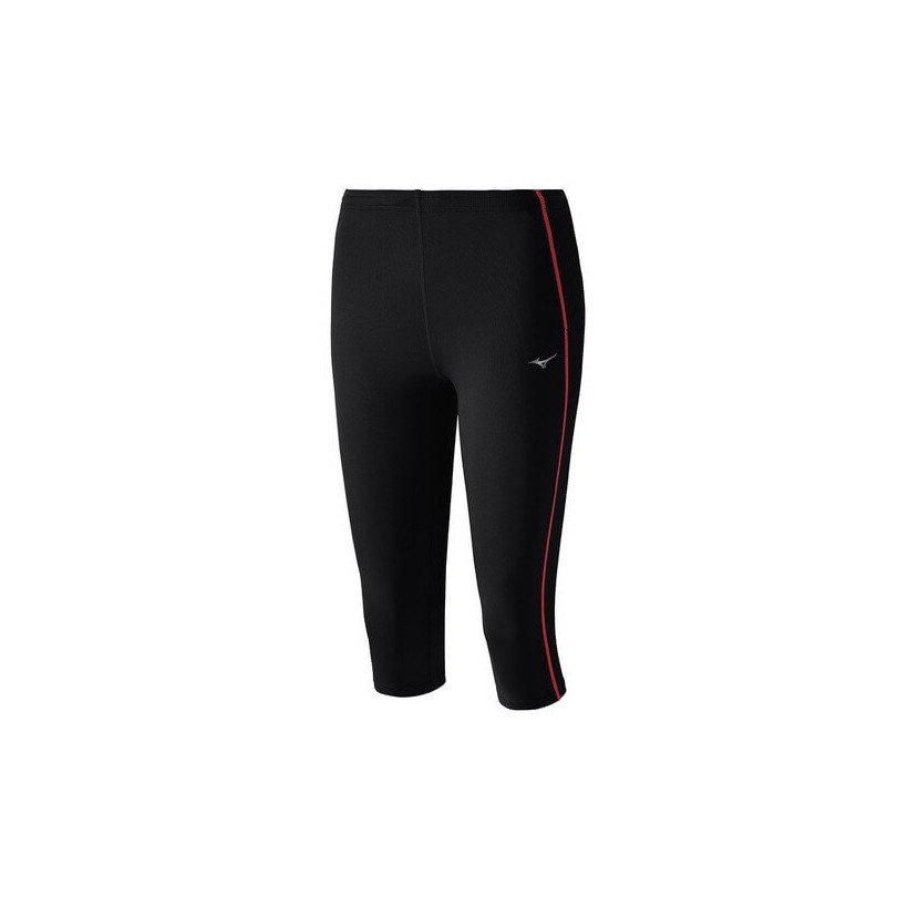 Pantalón pirata Mizuno Drylite Core mujer negro/rosa