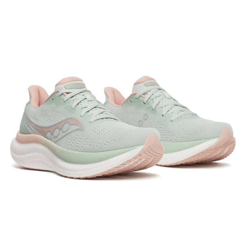 Saucony Triumph 23 Grau Rosa SS26 Damen Schuhe