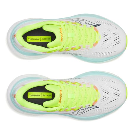 Scarpe Saucony Ride 19 Bianco Giallo SS26 Donna