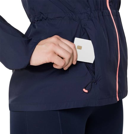 Asics Road Packable blauw damesjack
