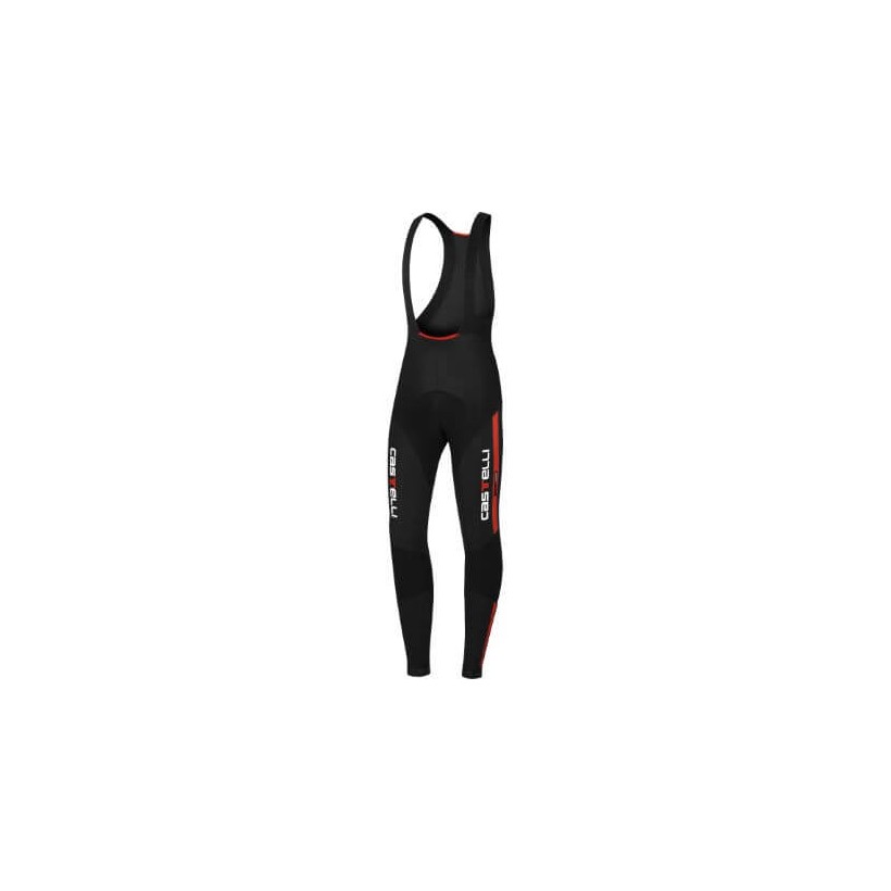 Culote Castelli Sorpasso Negro y Rojo 2016 con tirantes