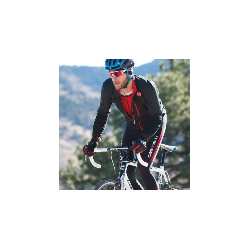 Culote Castelli Sorpasso Negro y Rojo 2016 con tirantes