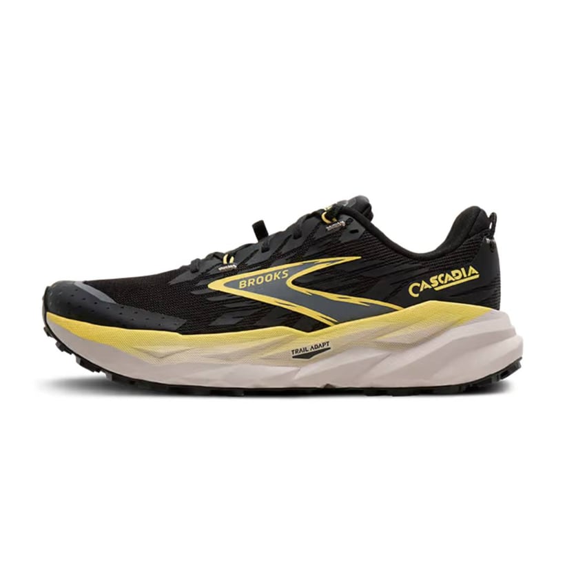 Brooks Cascadia 19 Schuhe Schwarz Gelb SS26