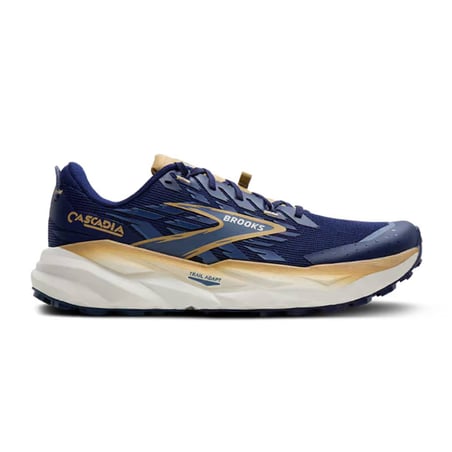 Tênis Brooks Cascadia 19 Azul Dourado SS26
