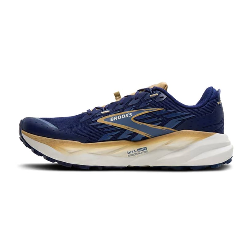 Brooks Cascadia 19 Blauw Goud SS26 Schoenen