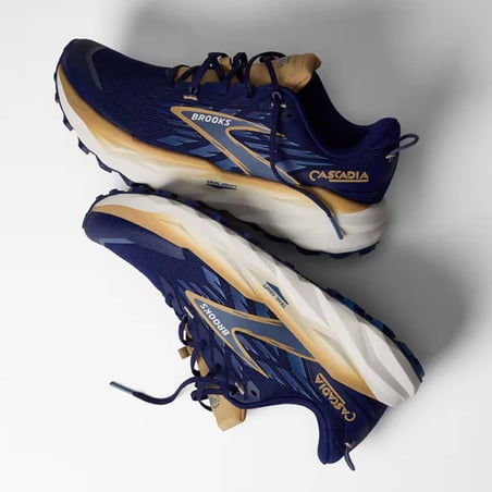 Brooks Cascadia 19 Shoes Blue Gold SS26